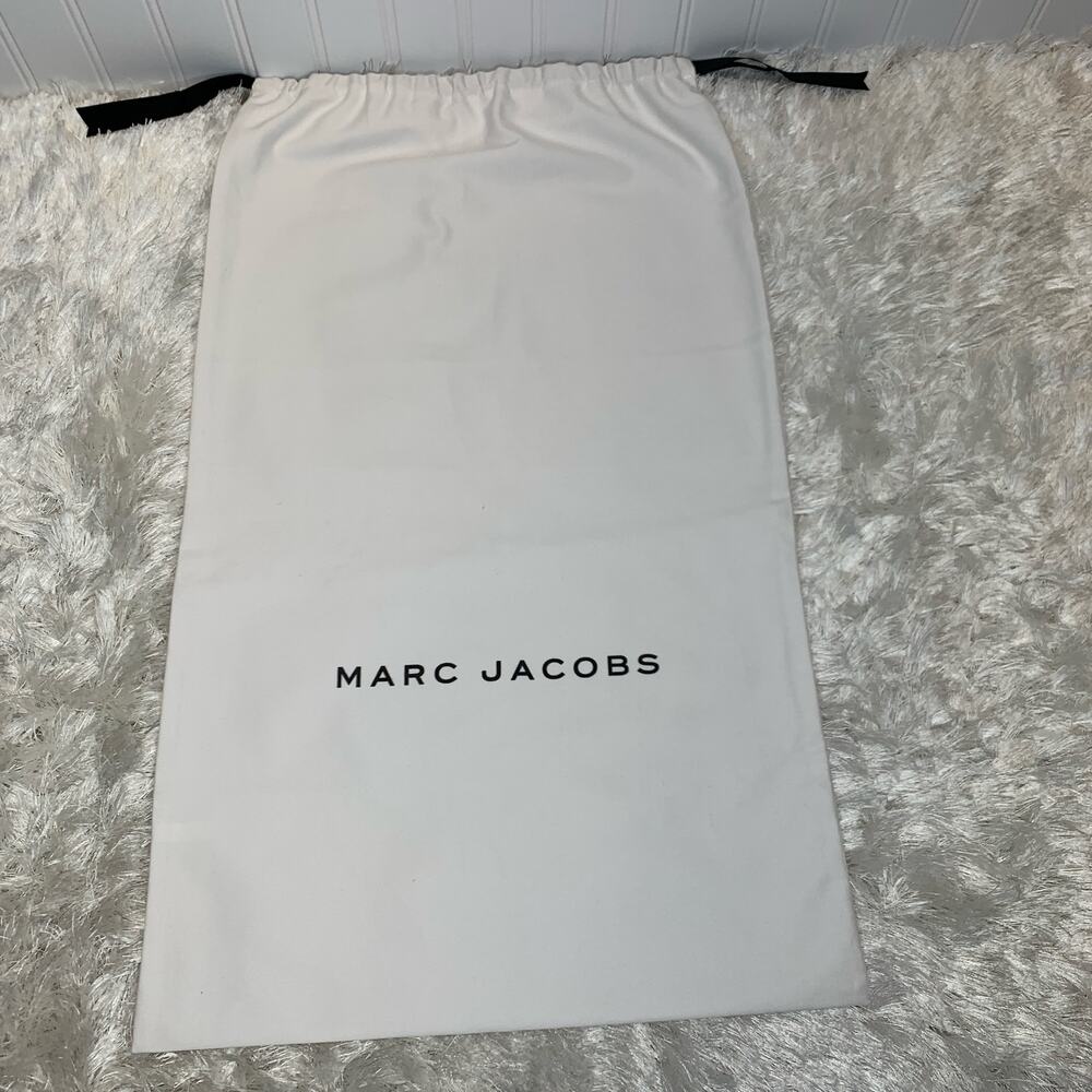 Marc Jacobs White Large Bag Black Drawstring 14 x 25"